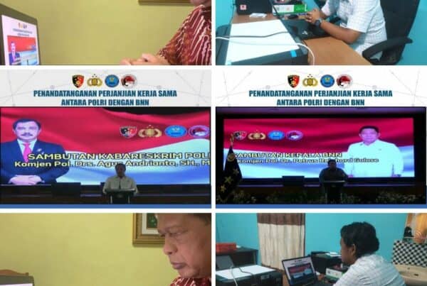 Kepala BNN Kabupaten Bolaang Mongondow Mengikuti Virtual Penandatanganan Perjanjian Kerjasama antara POLRI dan Deputi Rehabilitasi BNN
